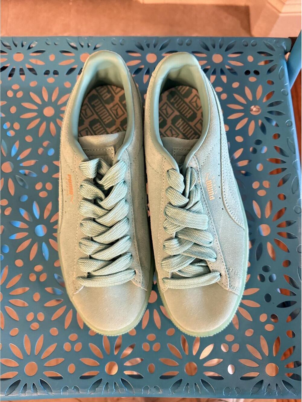 Puma Suede Classic Sneakers in Mint Green - Picture 2 of 4